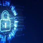 digital-padlock-with-hud-virtual-screen-on-blue-background-cyber-security-technology-and-privacy-data-network-protection-concept-vector